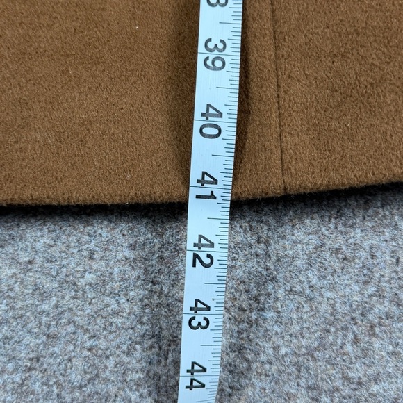 Ellen Tracy Brown Wool Long Belted Wrap Coat Women’s 8 Removable Fox Fur Collar - Picture 13 of 14